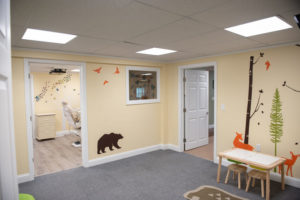 Family Waiting Room with private operatory access at Northwood Family Dental Center